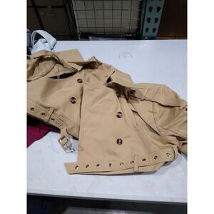 Rokh Strap Detailed Cropped Trench Jacket - Beige